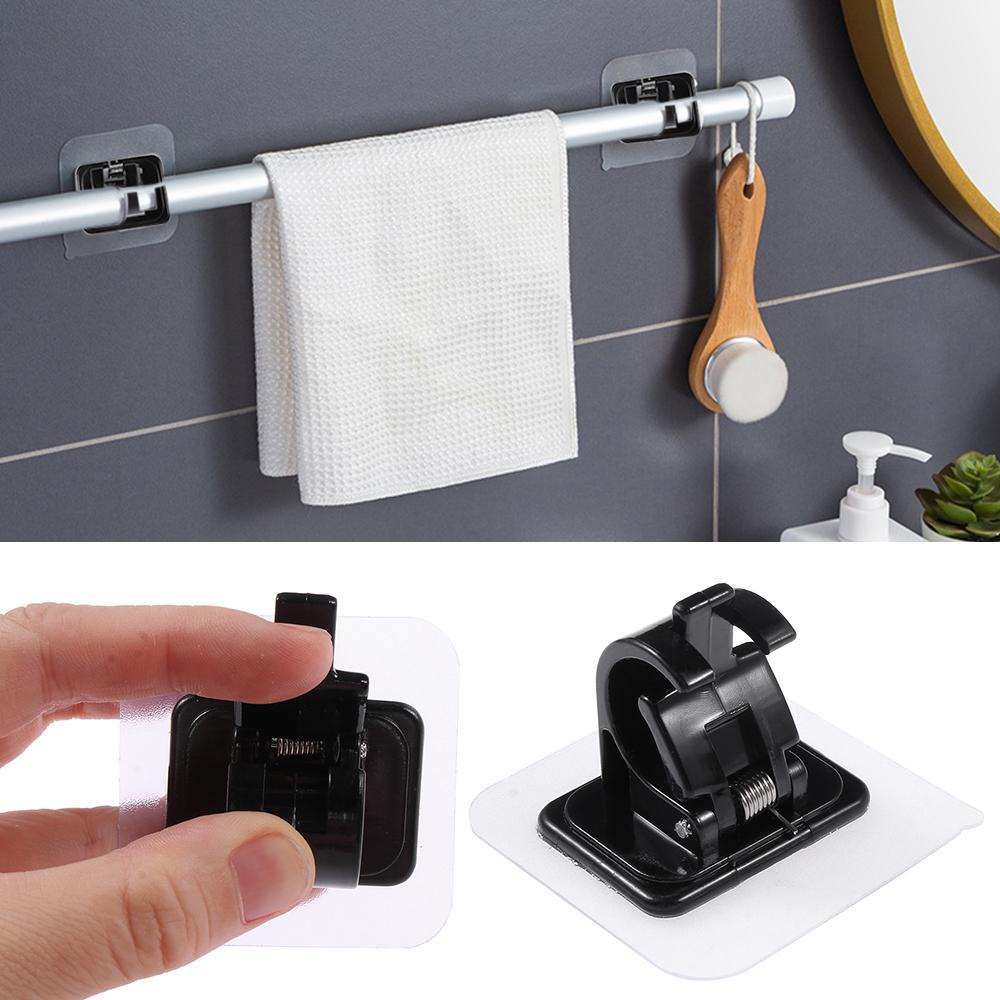 LEISURE Giá Đỡ Thanh Treo Rèm Tự Dính Không Cần Đục Lỗ