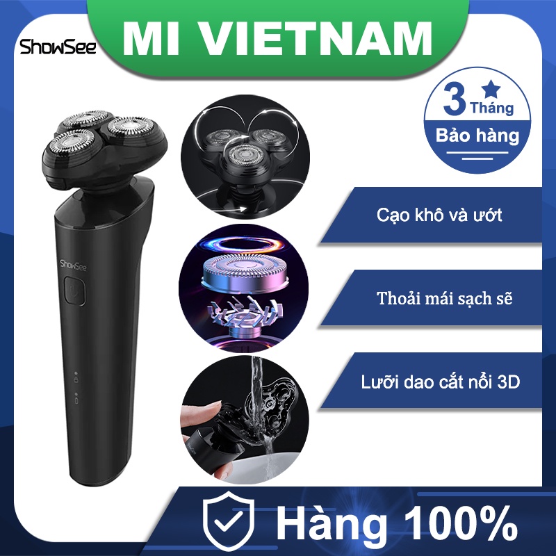 Máy cạo râu Xiaomi Showsee F303-BK 3 lưỡi chống thấm nước