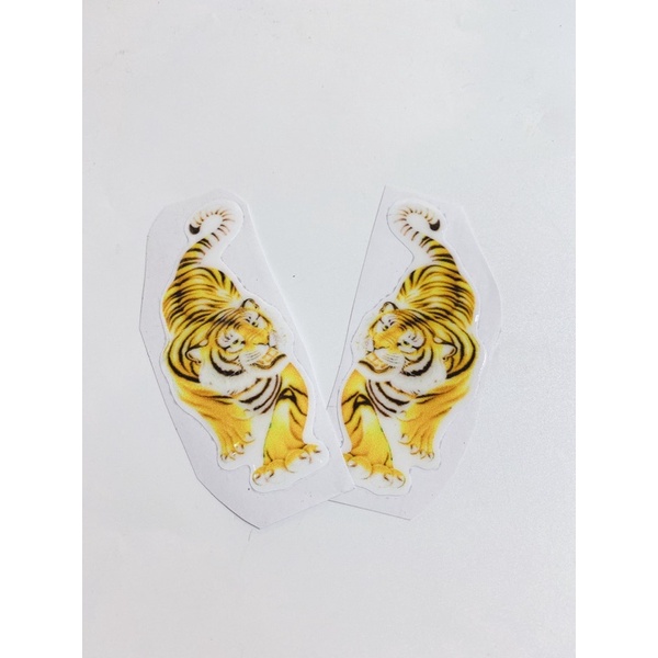 Cặp tem nổi hình con cọp Tiger 10.5x5cm trang trí xe máy, laptop, tủ lạnh....