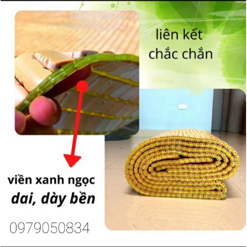 [ Hàng chuẩn ] Chiếu trúc Thái Lan hạt vàng 1m5 1m6 1m8 2m2 cao cấp hạt hồ lô không viền