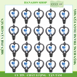 20 Béc tưới cây vòi phun tưới cây phun mưa xoay 360 độ ren ngoài 17, 21mm chuyên dùng tươi rau cây ăn trái cây giống