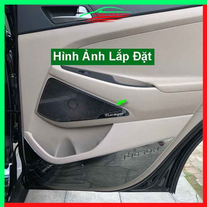 Bộ ốp màng loa Tucson 2016-2021 chuẩn theo xe vân Titan chống xước trang trí nội thất ô tô