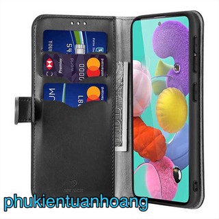 Bao da Samsung Glaxy A71 Dux Duics Leather Wallet