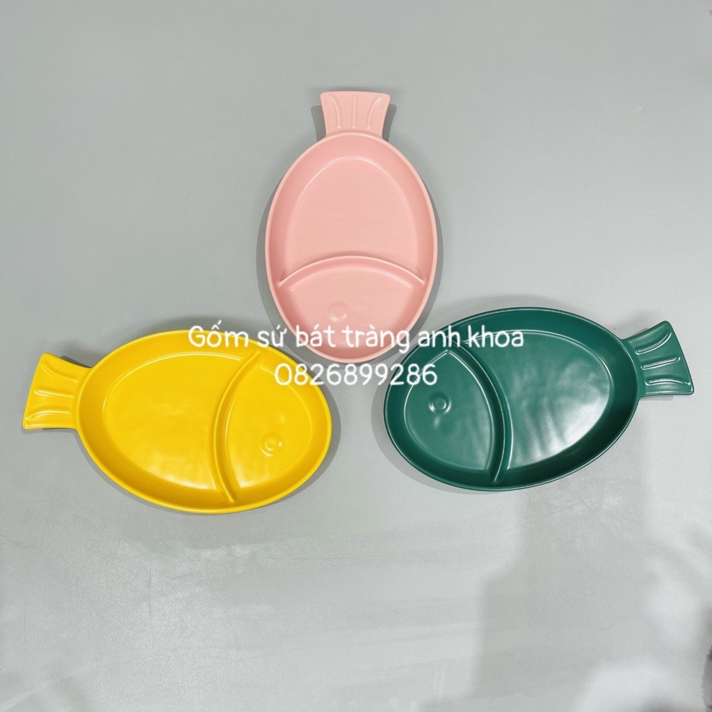 Đĩa hình cá đựng đồ ăn gốm sứ decor trang trí đồ ăn cho gia đình siêu đẹp