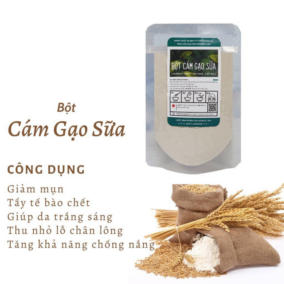 Bột cám gạo  FREESHIP Bột sữa nguyên chất làm đẹp dưỡng da,bột cám gạo sữa non mới cập nhật hàng công ty