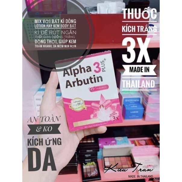 Vỉ 10 viên trắng da Alpha Arbutin Nội địa Thái Lan mẫu mới