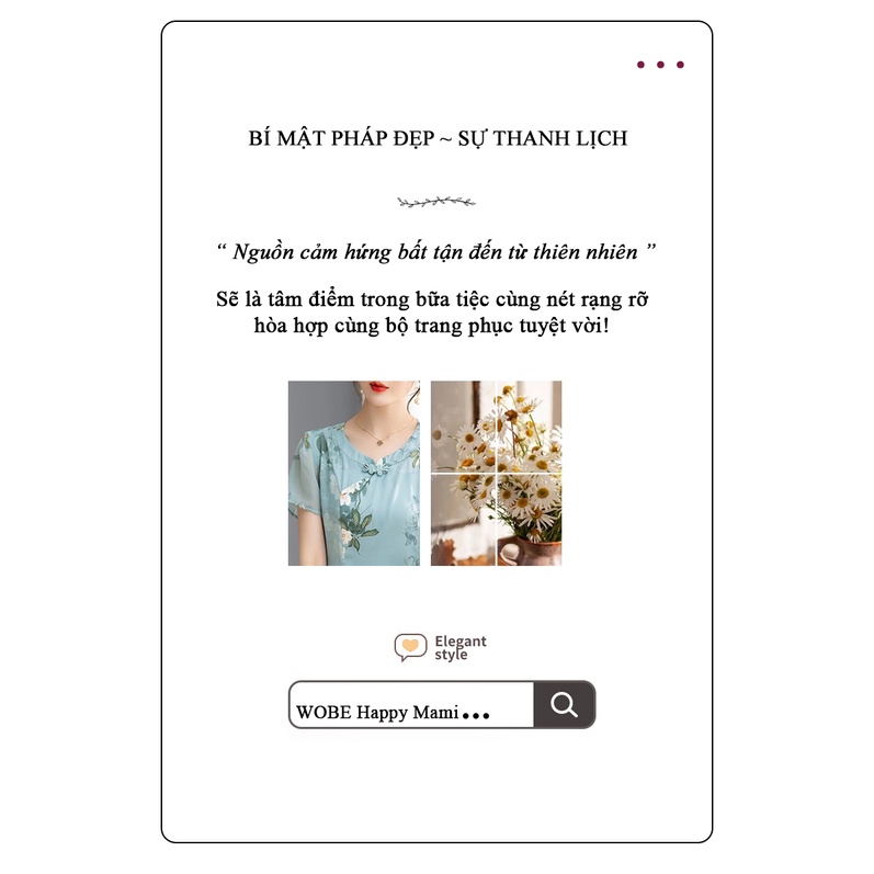 Váy trung niên in hoa sang trong cho mẹ bigsize dự tiệc thiết kế dáng xoè cao cấp P12 - WB WOMAN &amp; BEAUTY