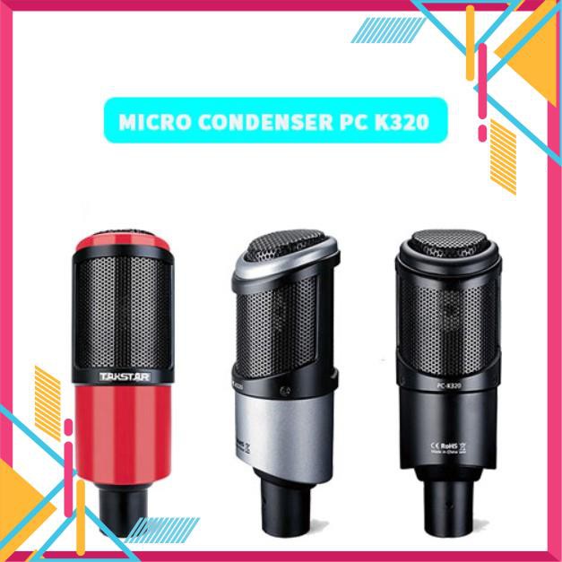 Mua ngay Mic thu âm TAKSTAR PC-K320 + Nguồn Phantom [Freeship 10k]