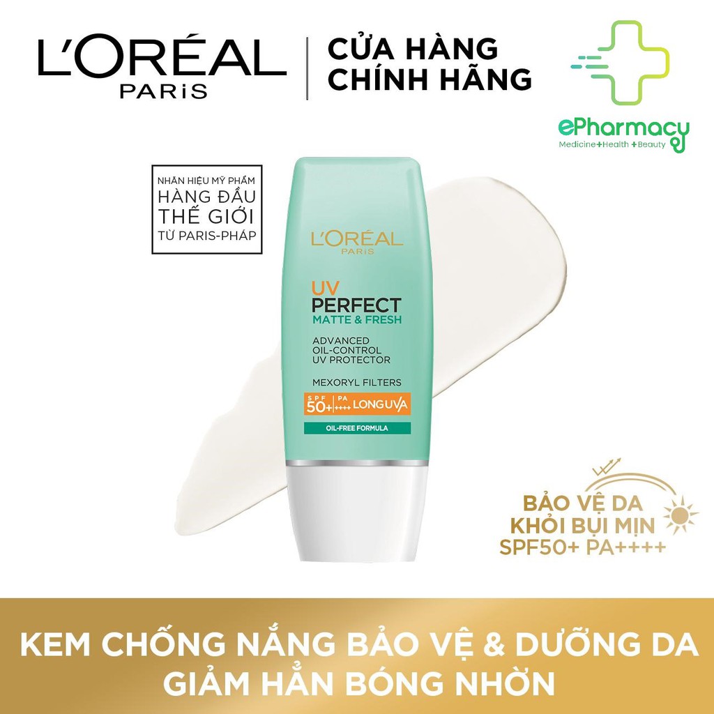 Kem chống nắng L'Oreal Paris UV Perfect SPF50+ PA++++ bảo vệ & dưỡng da - 30ml