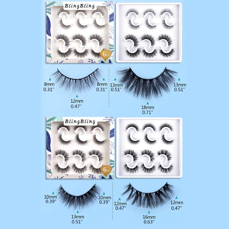 Set 6 Cặp Lông Mi Giả Mềm Mại Và Dày Tự Nhiên YOUYO