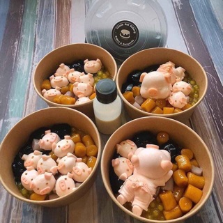 Set khuôn heo tắm tiên