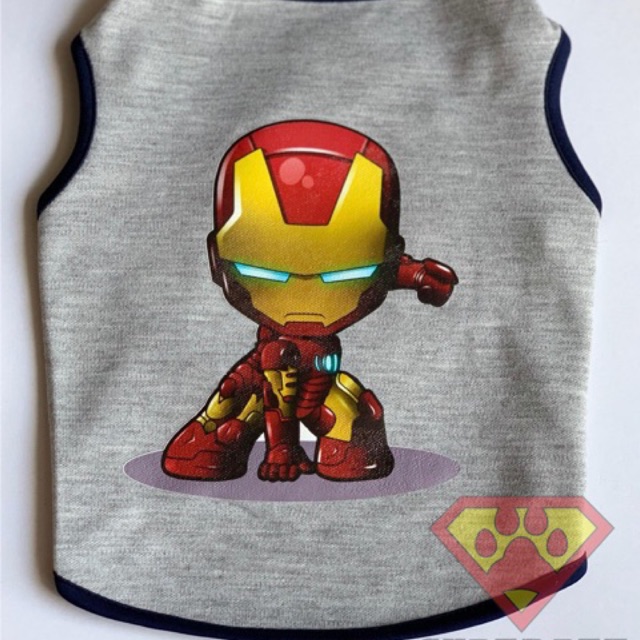 ÁO THÚ CƯNG IN HÌNH IRONMAN CHIBI COOL NGẦU GIÁ RẺ ĐỒNG GIÁ XXS - L