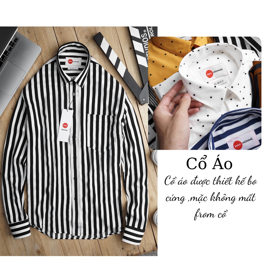 Áo Sơ Mi Nam Đẹp Kẻ Sọc Tay Dài ,Áo Sơ Mi Nam Hàn Quốc Cao Cấp Trẻ Trung Siêu Mát Không Nhăn- SM1 - GUSTA | BigBuy360 - bigbuy360.vn