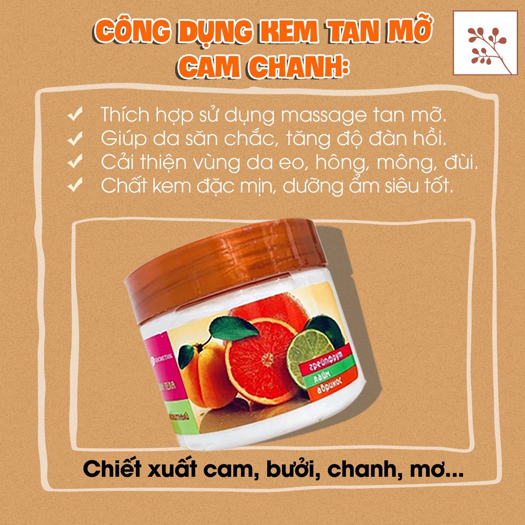Kem Tan Mỡ Cam chanh Exclusive Cosmetics Nga 260g