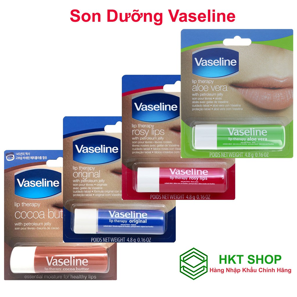 Son dưỡng môi Vaseline dạng thỏi Lip Therapy Stick 4.8G - HKT Shop Hàng Nhập Khẩu