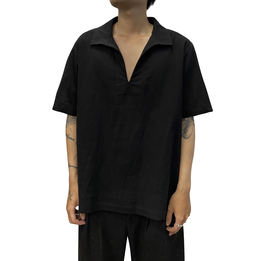MAHU - ÁO POLO LINEN OVERSIZE UNISEX COV