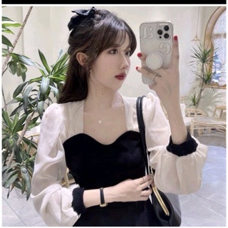 [Mã 2611THTRANG100K hoàn 10% xu đơn 99K] ÁO GÂN PHỐI VOAN TAY BỒNG
