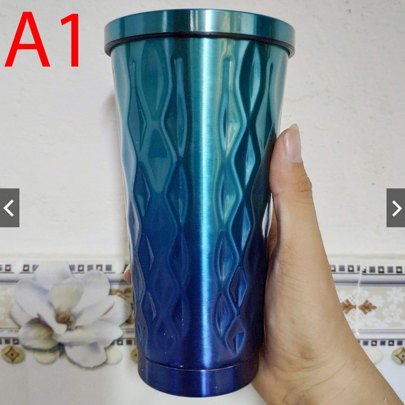 Ly giữ nhiệt 3D Starbucks 500ml tặng kèm ống hút inox (kèm ảnh thật)