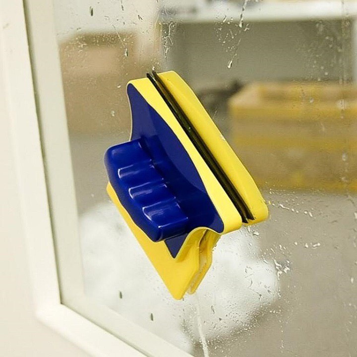 Dụng cụ lau kính 2 mặt hít nam châm dụng cụ vệ sinh, lau cửa kính chung cư kính bể cá