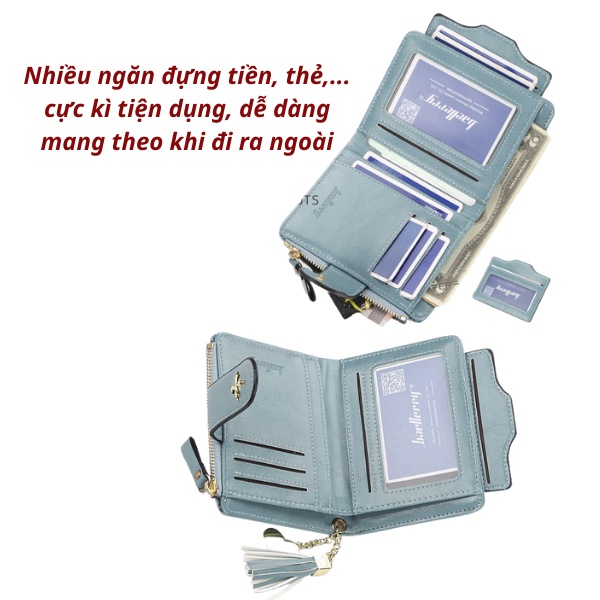 Ví Nữ Mini Ngắn, Dài Baellerry Cầm Tay Cao Cấp Sang Trọng Phong Cách Hàn Quốc