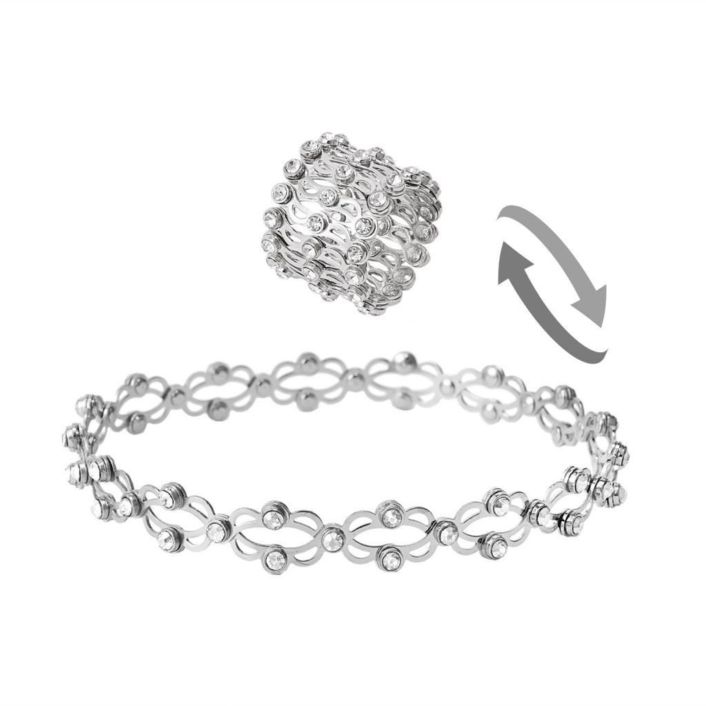 Vòng Đeo Tay Bằng Đồng Có Thể Thu Gọn 2 Trong 1 Chống Phai Màu