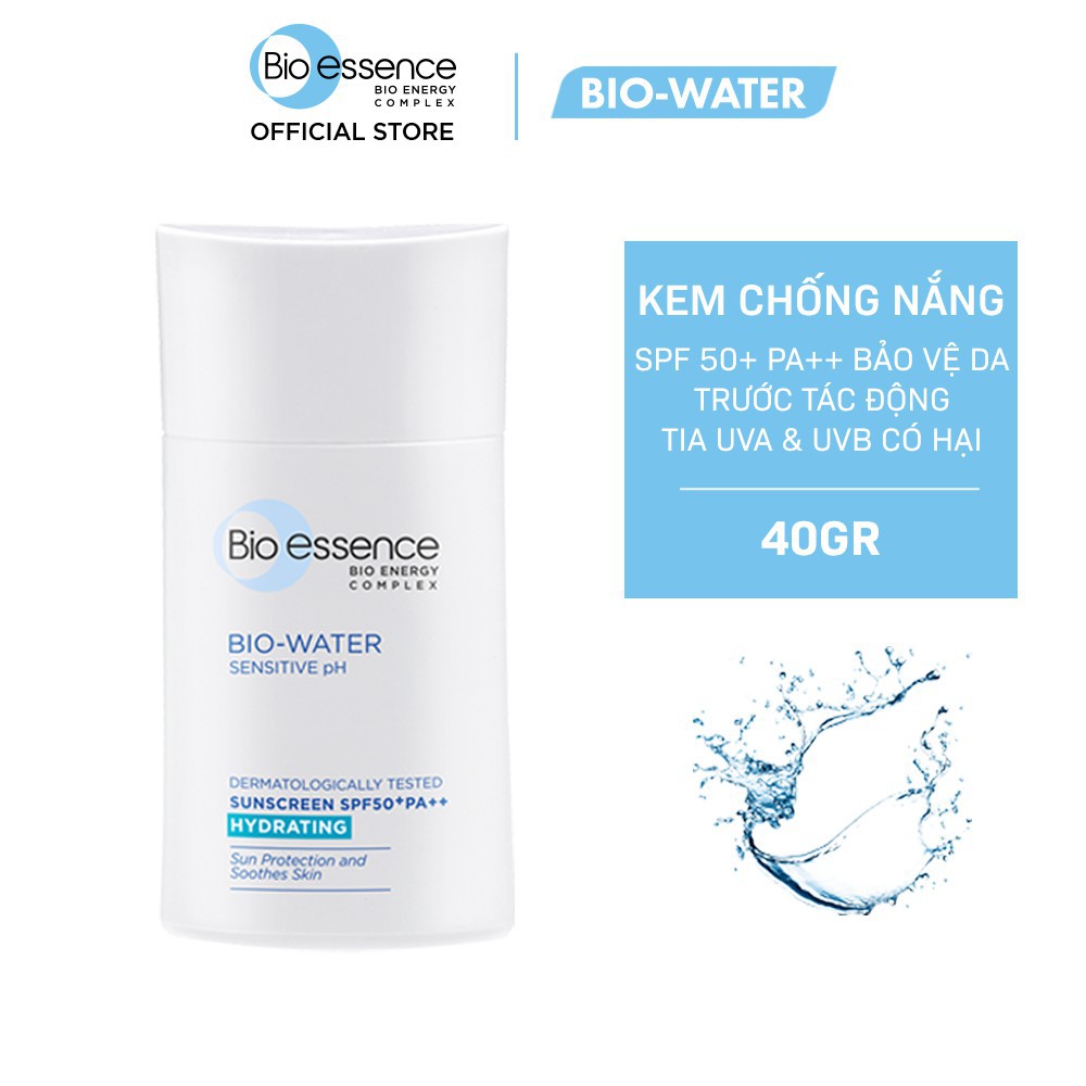 Kem Chống Nắng Bio-essence Bio-Water Hydrating Sunscreen Dưỡng Ẩm Da SPF50+/PA++ 40ml