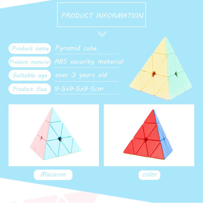 Rubik Pyramid 3x3x3 đẹp, xoay trơn không rít độ bền cao Rubik Rubik YJ Shengshou