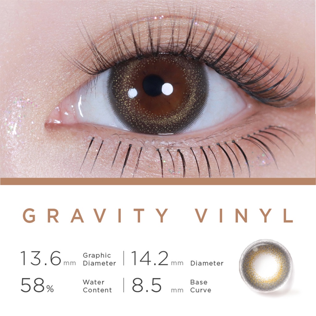Set 10 kính áp tròng có màu Moody Daily GRAVITY VINYL 14.2mm bô sưu tập - Cosmo Disco