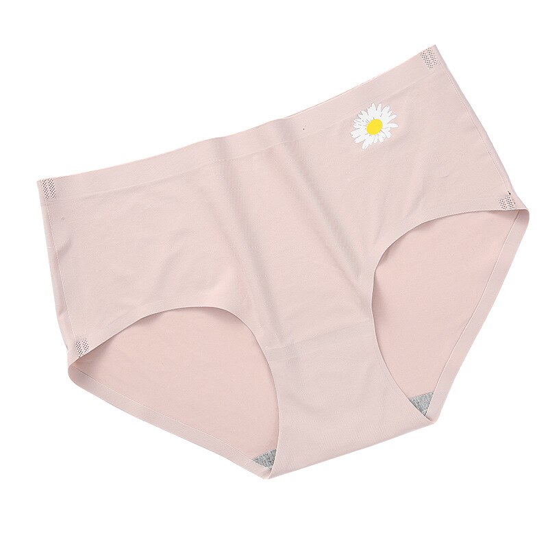 Women's Ice Silk Panties,Little Daisy Lovely Graphene Comfortable Breathable Seamless Panties,Daisy Seamless Panties