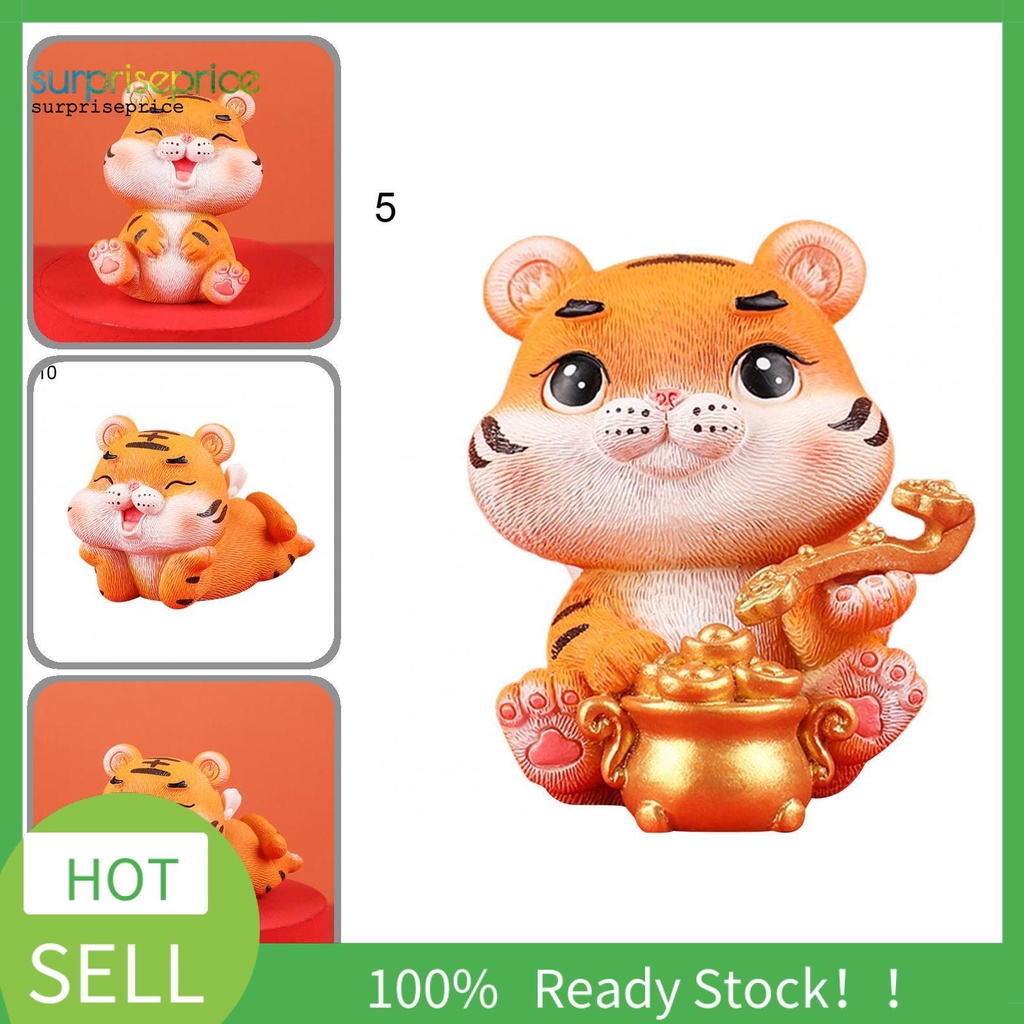 Đồ trang trí con hổ cỡ nhỏ phong cách Trung Hoa trang trí năm mới DIY