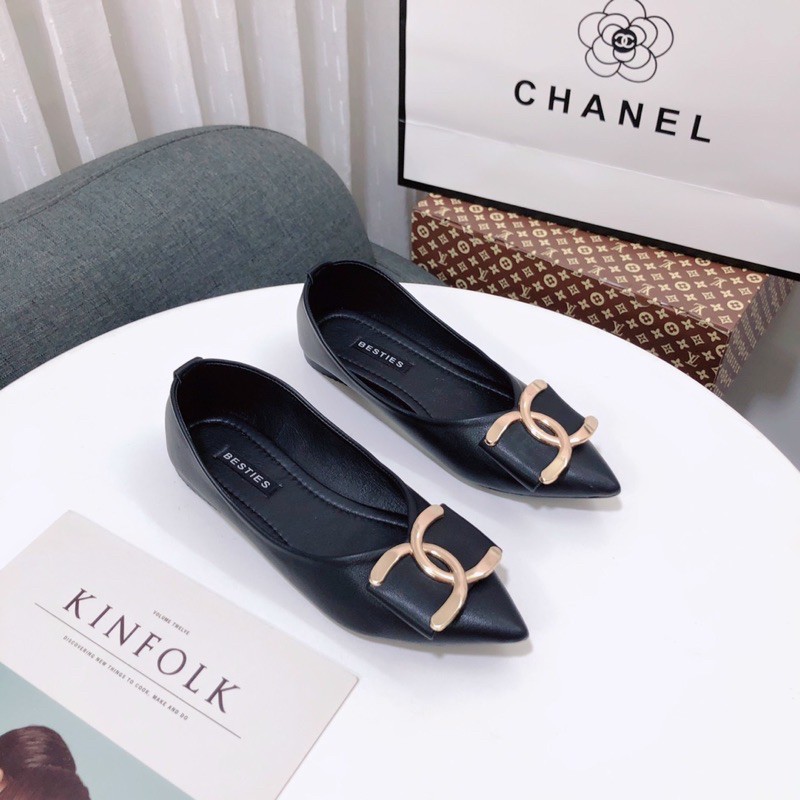 GIÀY BÚP BÊ MŨI NHỌN PHỐI KHOÁ SIÊU XINH