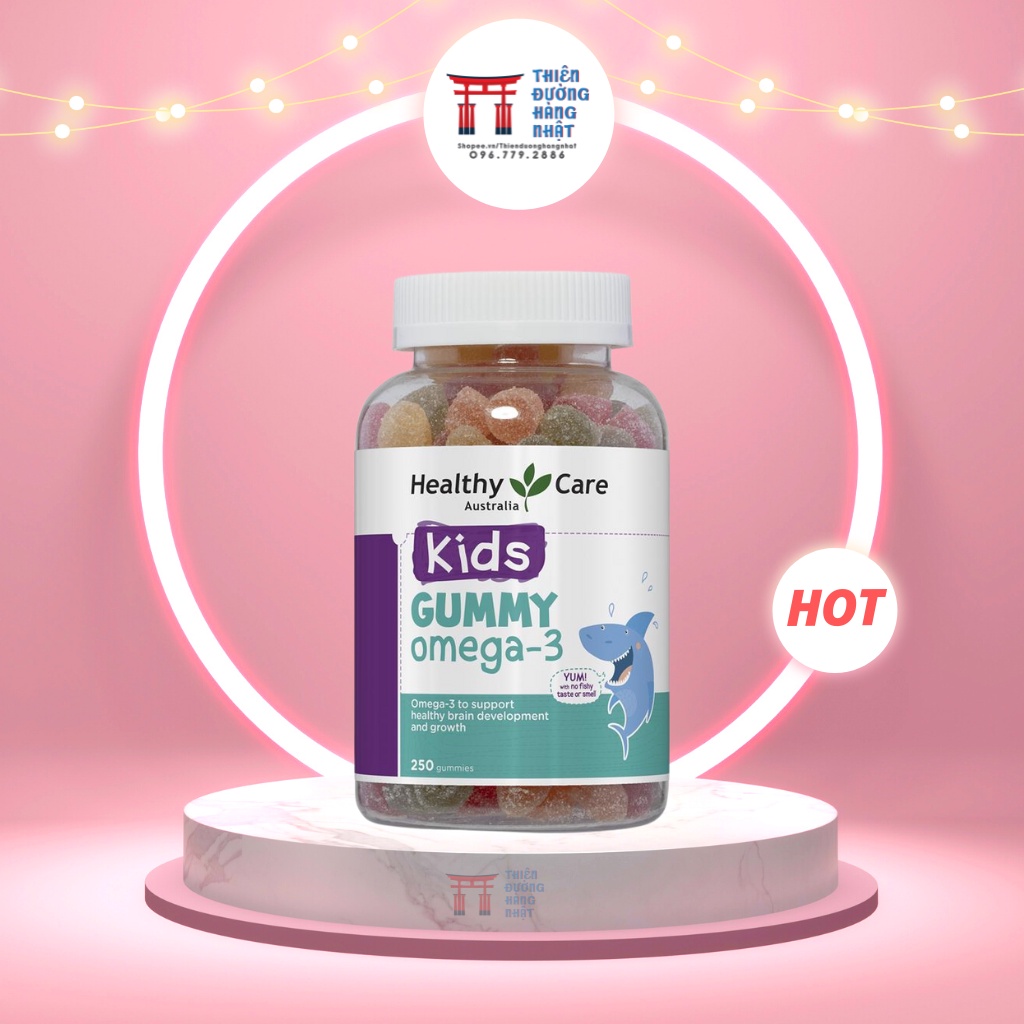 Kẹo dẻo bổ sung dưỡng chất Omega-3 Healthy Care Úc cho bé, Kẹo dẻo bổ sung Omega-3(EPA+DHA)