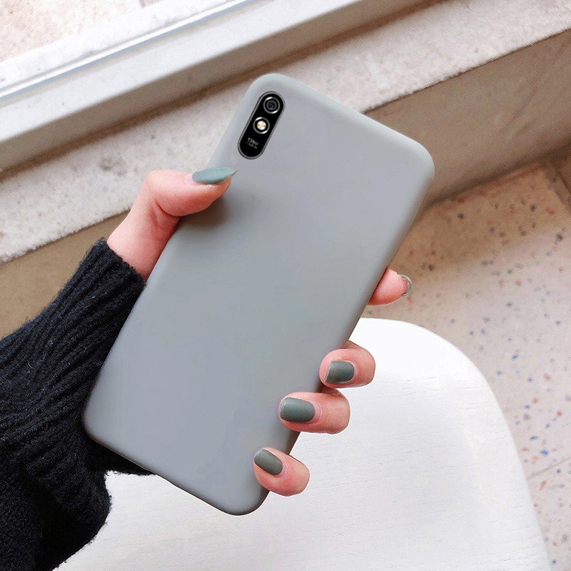 Ốp Điện Thoại Silicon Màu Trơn Thời Trang Cho Redmi 9 9A