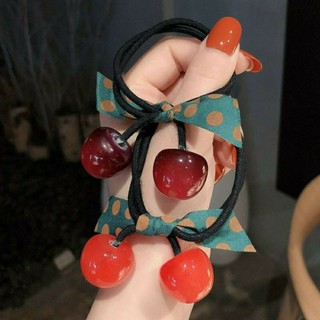 Dây cột tóc cherry đỏ xinh xắn