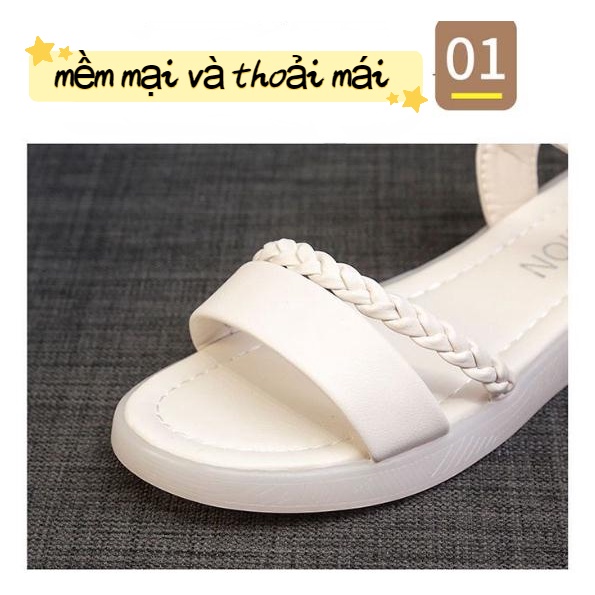 Dép Sandal La Mã Đế Mềm Đơn Giản Cho Nữ Mùa Hè