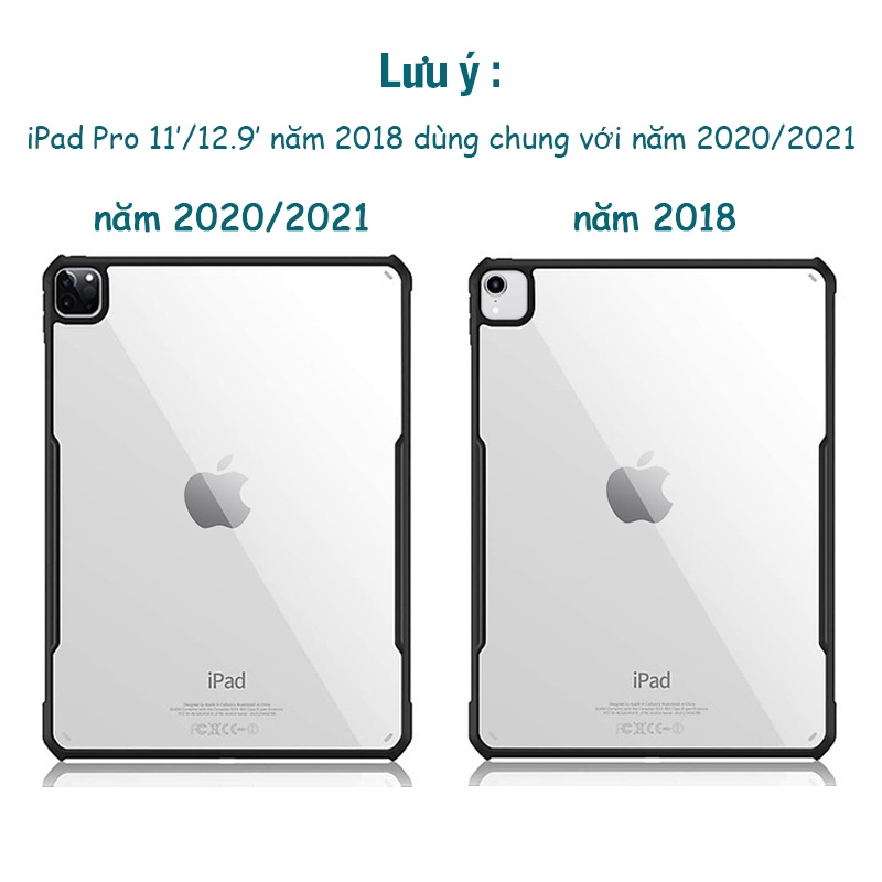 [Hỏa Tốc HCM] Ốp lưng XUNDD iPad Pro 11/ 12.9 inch (M1-2021/2020/2018) (BEETLE SERIES) Chống shock, Viền TPU, Lưng trong