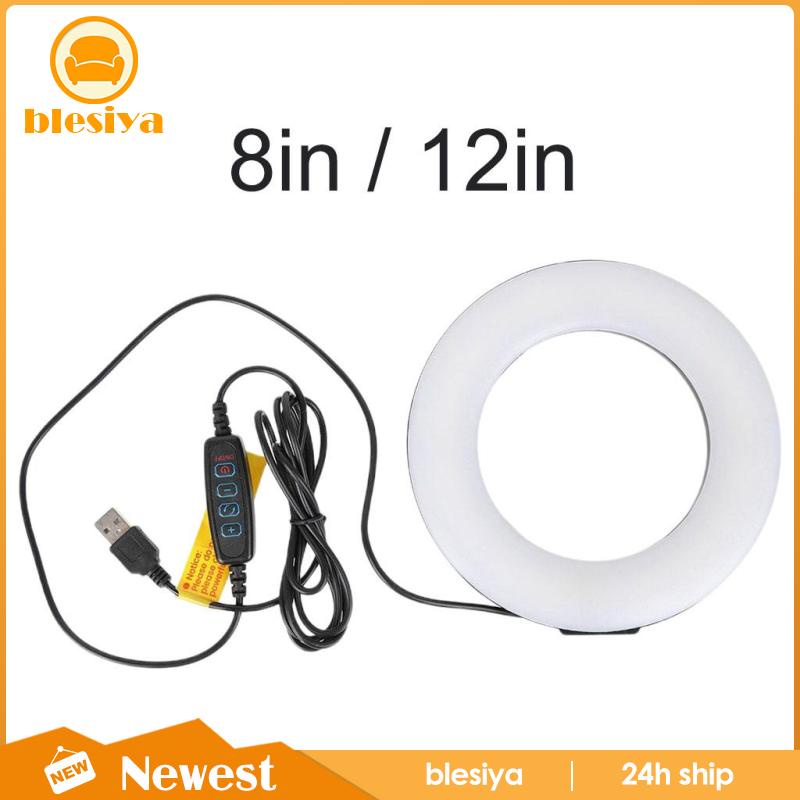 [Blesiya] Vòng Đèn Led Trợ Sáng Quay Video Trang Điểm Có Thể Điều Chỉnh Độ Sáng