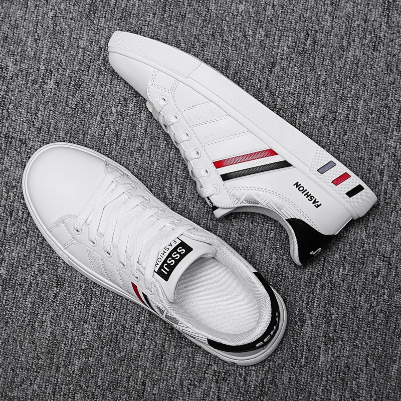 Giày Sneaker Nam, Giày Thể Thao Nam Trắng EVIL SPORT 01 WHITE màu Trắng Sọc Mờ - ES02