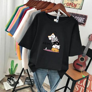 😍😍DEAL SỐC😍😍 ÁO THUN TAY LỠ DÀNH CHO TÍN ĐỒ YÊU MÈO CỰC CUTE