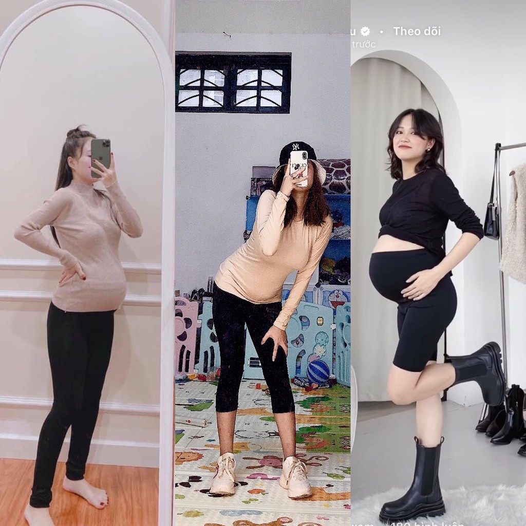 quần legging nữ, legging mặc bầu Rainbow chuẩn Thái