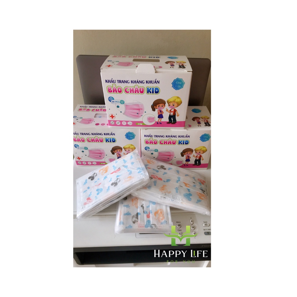 [Mã COSDAY giảm 8% đơn 150K] Khẩu trang y tế 4 lớp kháng khuẩn người lớn trẻ em (50 cái / hộp) - Happy Life for You | BigBuy360 - bigbuy360.vn