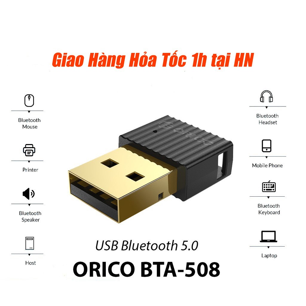 USB Thu Phát Bluetooth 5.0 ORICO BTA-508 Dành Cho PC-Laptop - Bảo Hành 12 Tháng