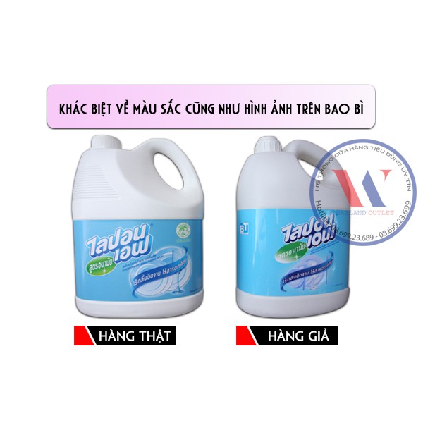 [Hàng chính hãng] Nước rửa chén bát, ly tách Lipon F 3.6 lit - nhập khẩu Thái Lan (Phân phối bởi Hando)