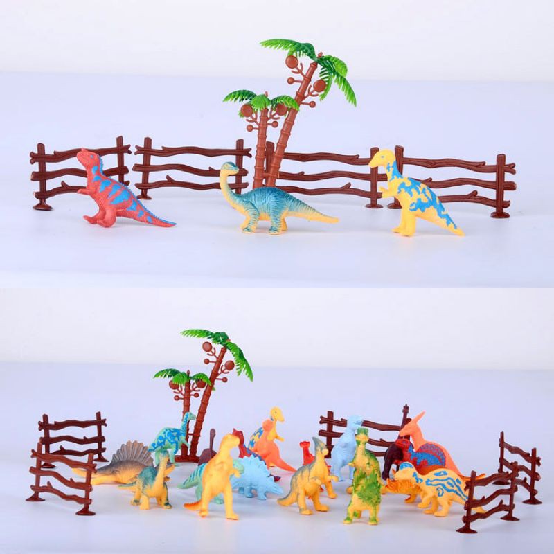 Túi khủng long hoạ tiết 20con+cây +hàng rào