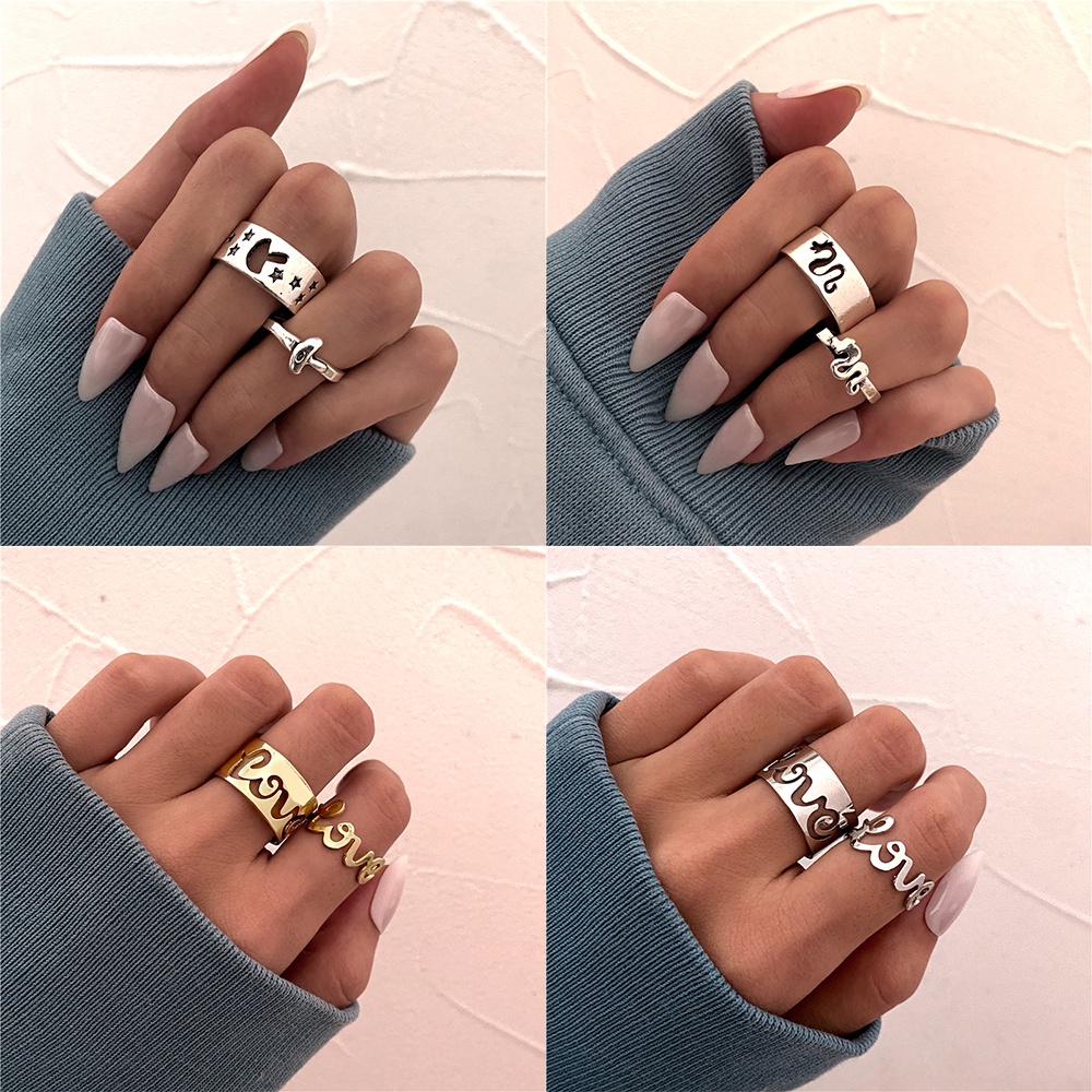 Set 12 Nhẫn Đeo Ngón Tay Thời Trang Cho Nữ