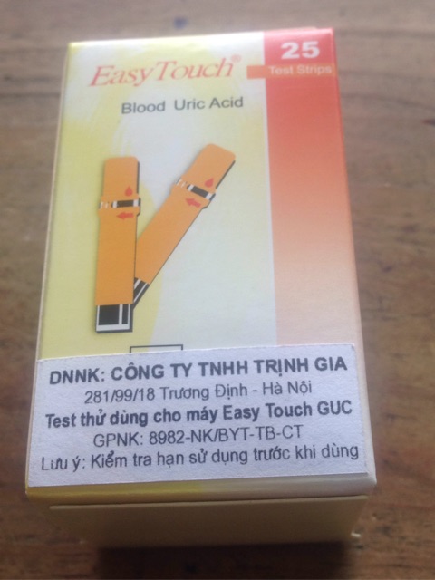 Que thử GOUT cho máy đo Easy Touch GCU ET322 ( 25que)