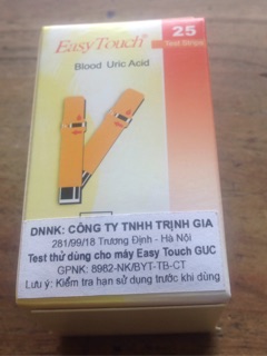 Que thử gout cho máy đo easy touch  ET322 ( 25que)