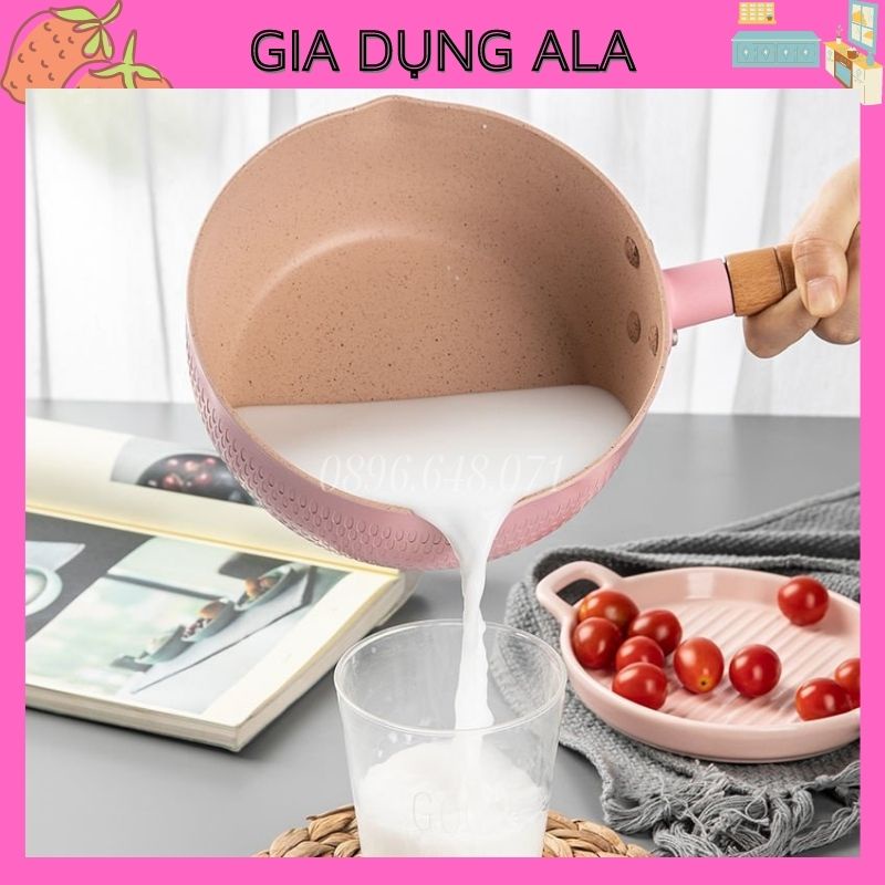 Chảo Chống Dính Sâu Lòng Bếp Từ Rán Xào Nấu Hấp Mini 18cm, Quánh Chống Dính Nấu Bột Kiểu Nhật Bản