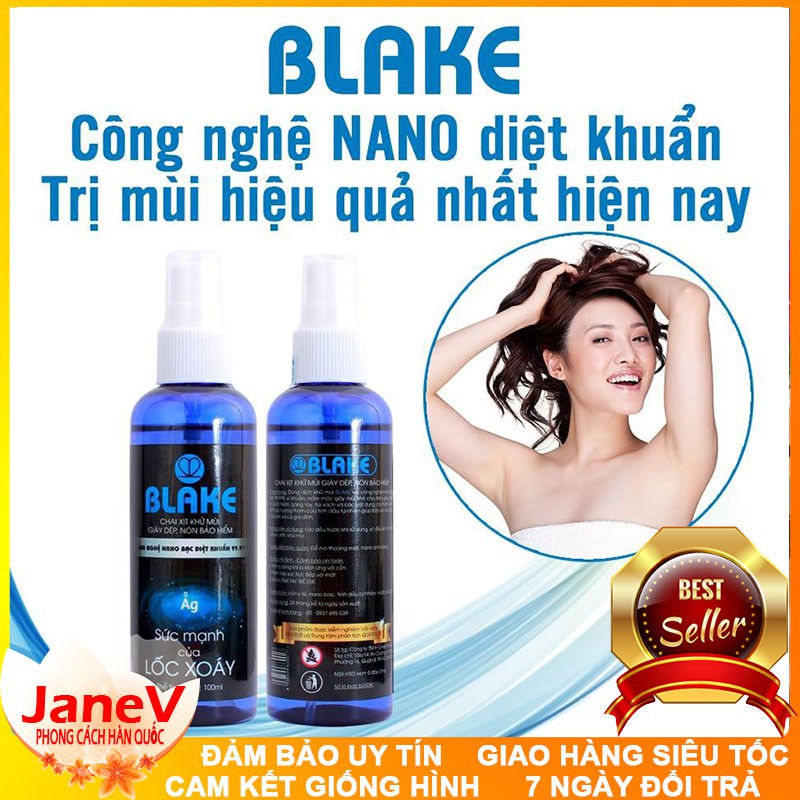 Xịt Khử Mùi Hôi Chân, Giày Dép Do Ra Nhiều Mồ Hôi Hương Nước Hoa Blake - Chứng nhận bởi viện Pasteur TP.HCM