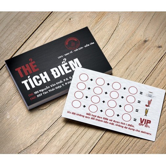 IN 200 VOUCHER/THẺ TÍCH ĐIỂM GIÁ RẺ CHỈ 105.000đ / Giấy C300 / Cán Màng